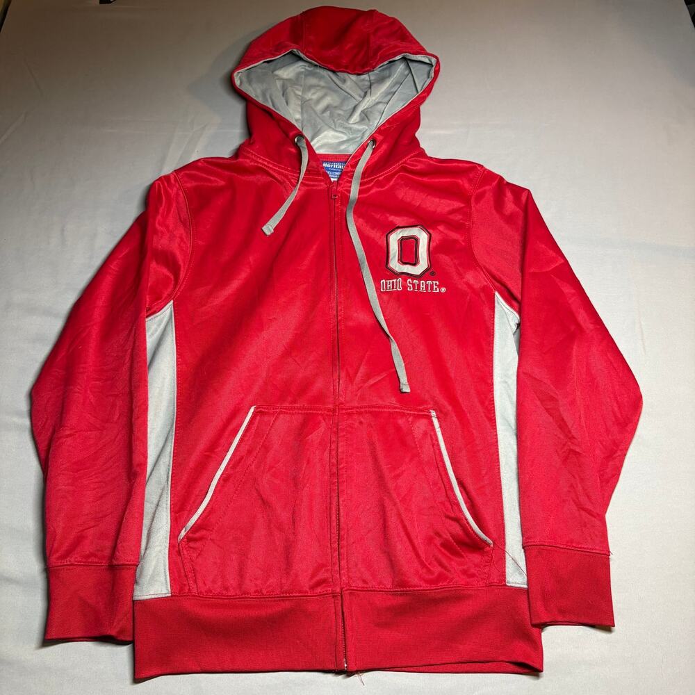 Ohio state red full zip hoodie